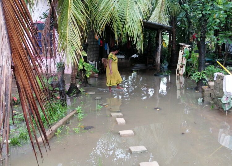 தம்பலகாமம் பிரதேச செயலக பகுதி கனமழையால் வீடுகளுக்குள் வெள்ளம்!