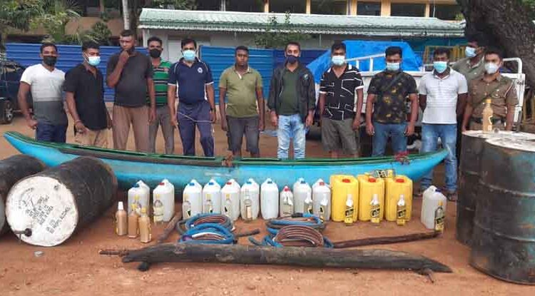  புதுக்குடியிருப்பு திம்பிலி கிராம பகுதியில் கசிப்பு உற்பத்தி நிலையம் முற்றுகை