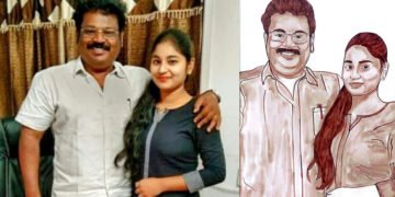 தனது இரத்தத்தால் தந்தையை வரைந்த மகள்!