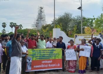 தையிட்டியில் தொடரும் இரண்டாம் நாள் போராட்டம்!