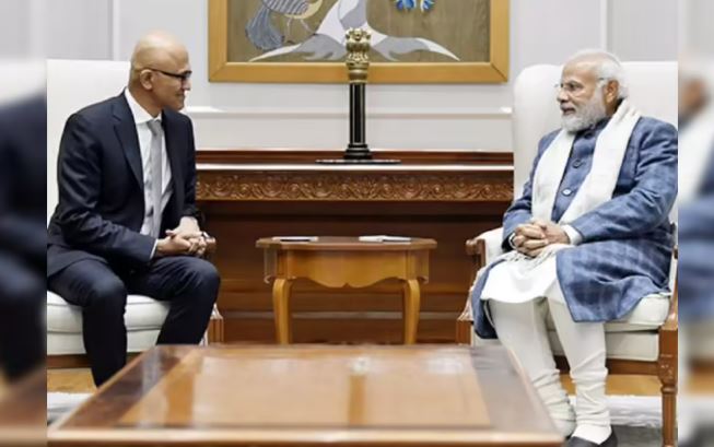 ‘இந்தியாவில் ரூ.1.5 லட்சம் கோடி மெகா முதலீடு’ – பிரதமர் மோடியை சந்தித்த மைக்ரோசாப்ட் CEO சத்யா நாதெல்லா!